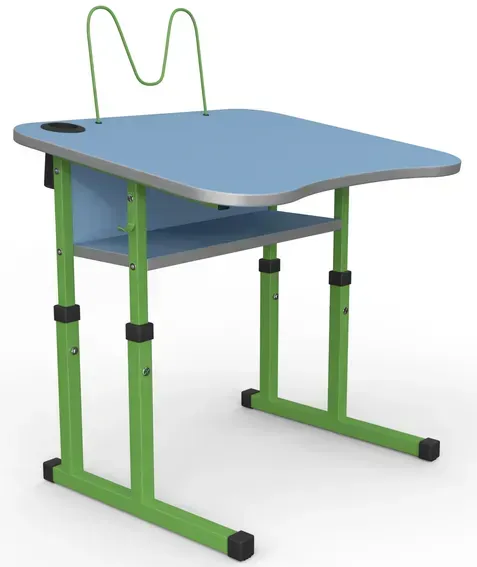 Стіл учнівський одномісний з нахилом №4-7 /600х500 МФ Вересень